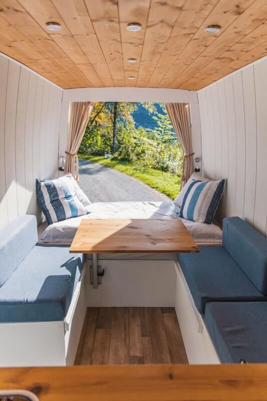 Campervan rental interior picture